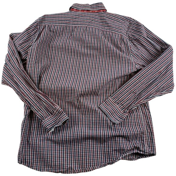 Old Navy Mens Shirt Large Plaid Button-Up Reversible Cuff 100% Cotton - Picture 2 of 7